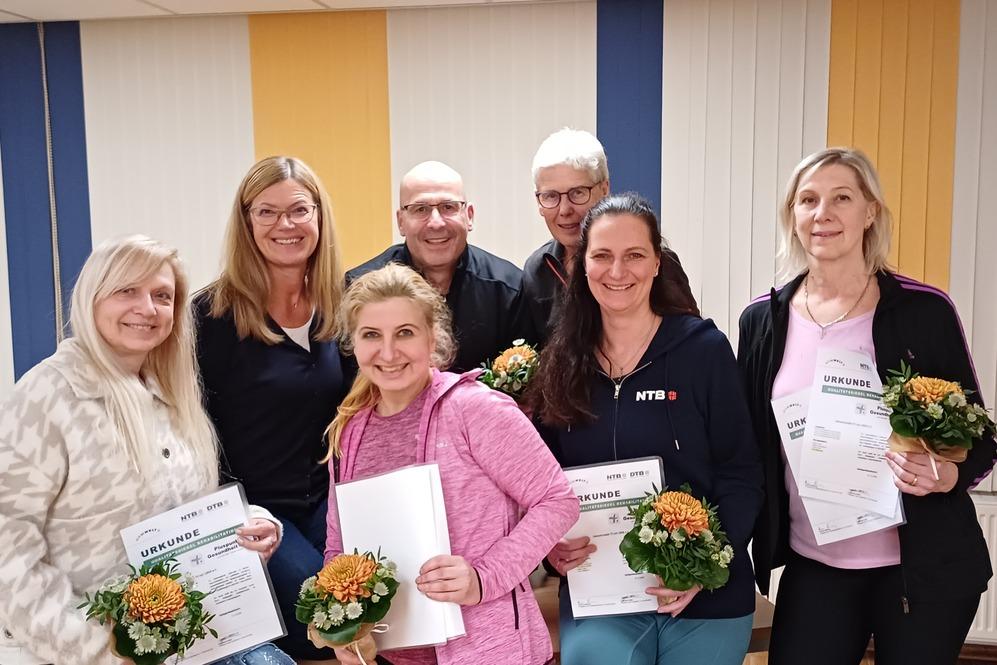 Ehrung DTV 1856-Übungsleitende „Pluspunkt Gesundheit“